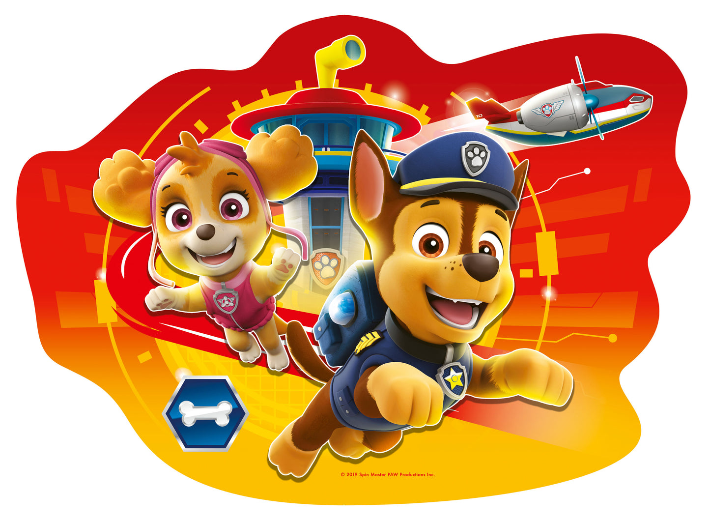 Paw Patrol Family Time 4x Large Shaped Puzzles