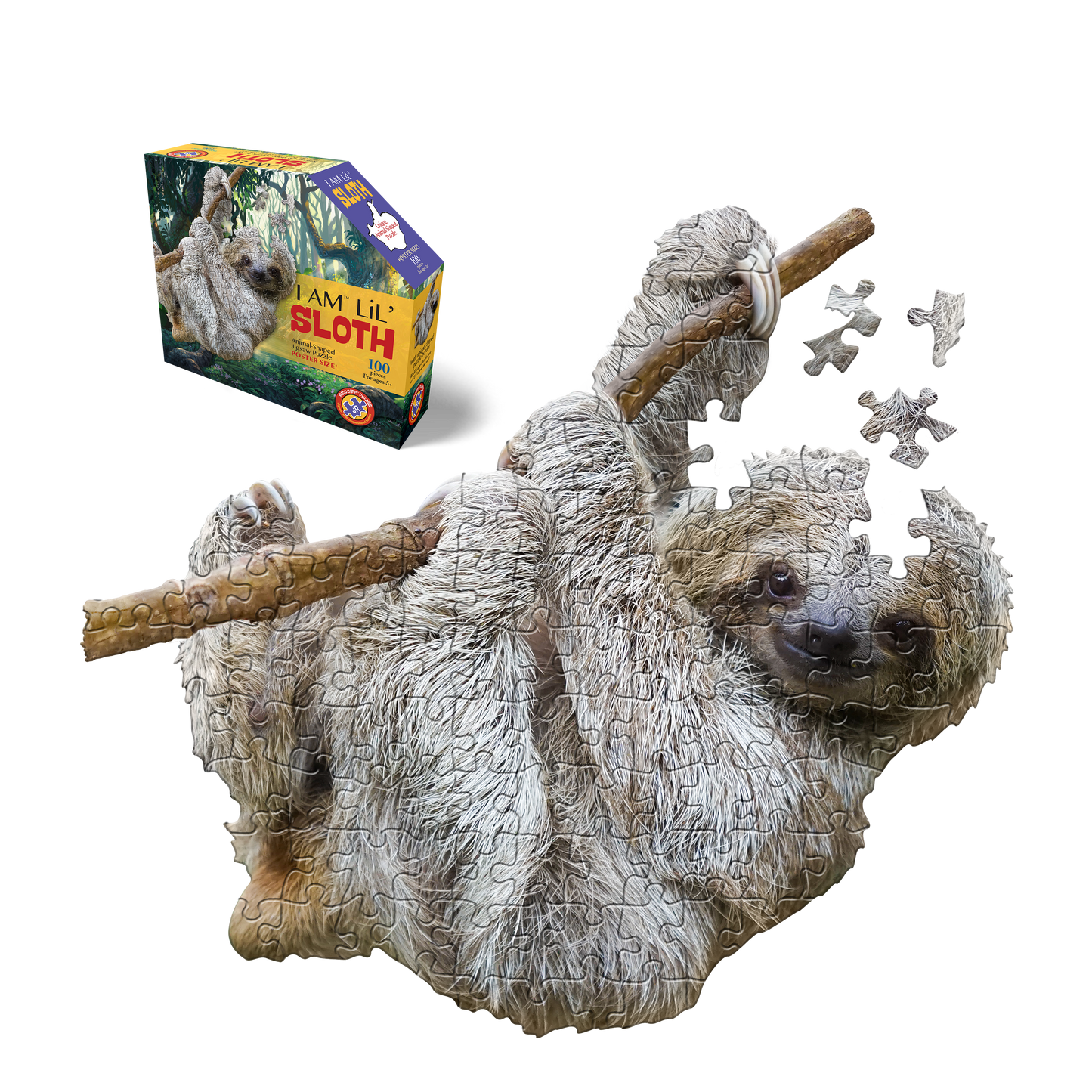 I am Sloth 100 Piece Shaped Jigsaw Puzzle