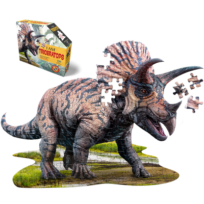 I am Triceratops 100 Piece Shaped  Jigsaw Puzzle