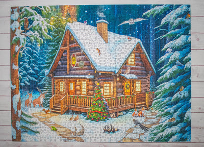 Winter Cabin 1000 Piece Jigsaw Puzzle