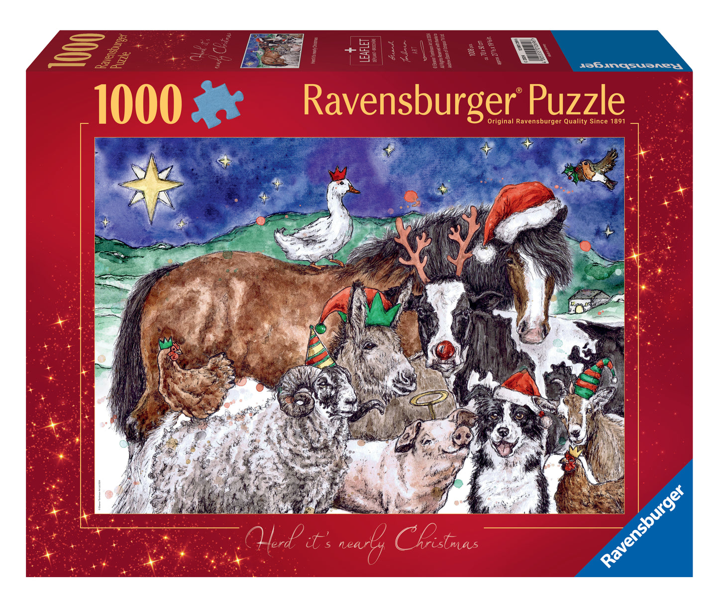 Herd it's nearly Christmas 1000 Piece Jigsaw Puzzle