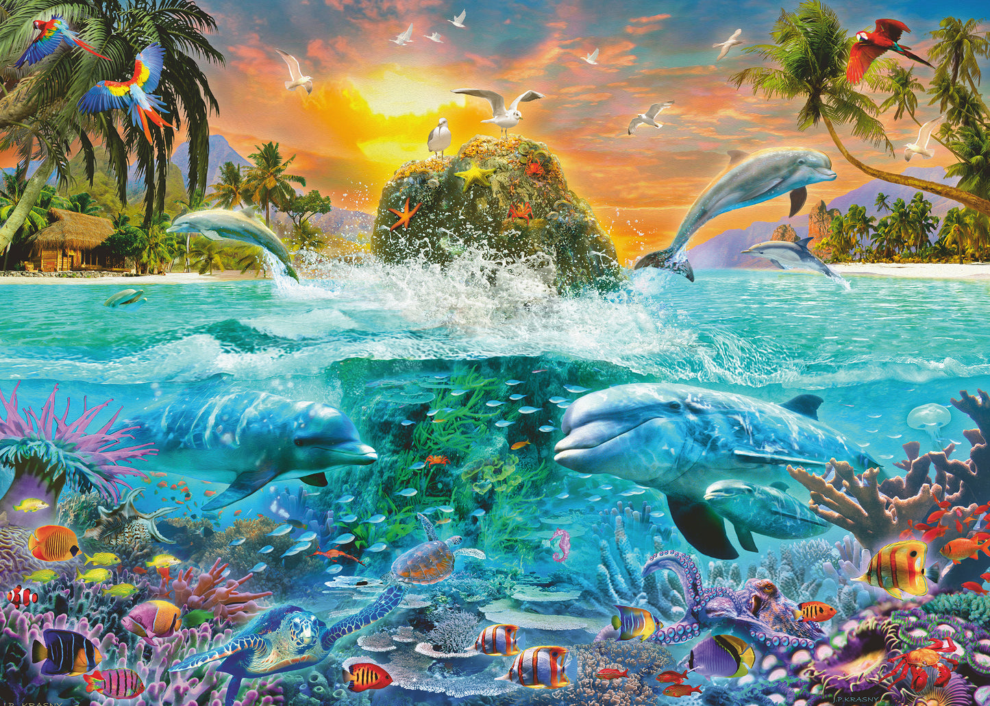 Underwater Island 1000 Piece Jigsaw Puzzle