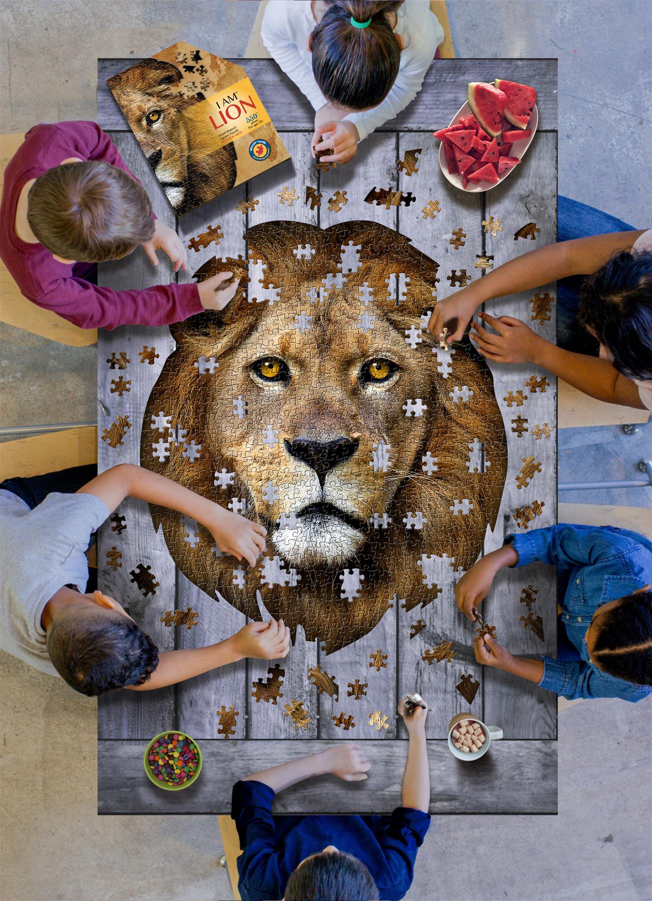 I am Lion 550 Piece Shaped Jigsaw Puzzle