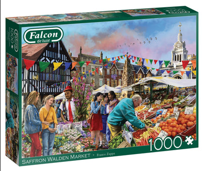 Falcon de luxe  Saffron Walden Market 1000 Piece Jigsaw Puzzle