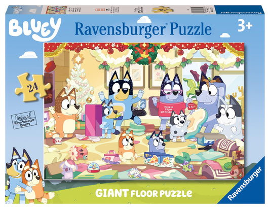 Bluey Christmas Giant Floor Puzzle, 24 Piece Jigsaw Puzzle