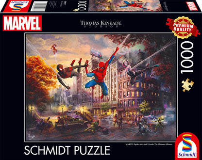 Thomas Kinkade: Marvel Spider-Man and Friends - The Ultimate Alliance 1000 Piece Jigsaw Puzzle