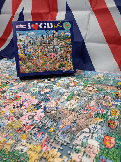 Mike Jupp I Love GB Too! 1000 Piece Jigsaw Puzzle