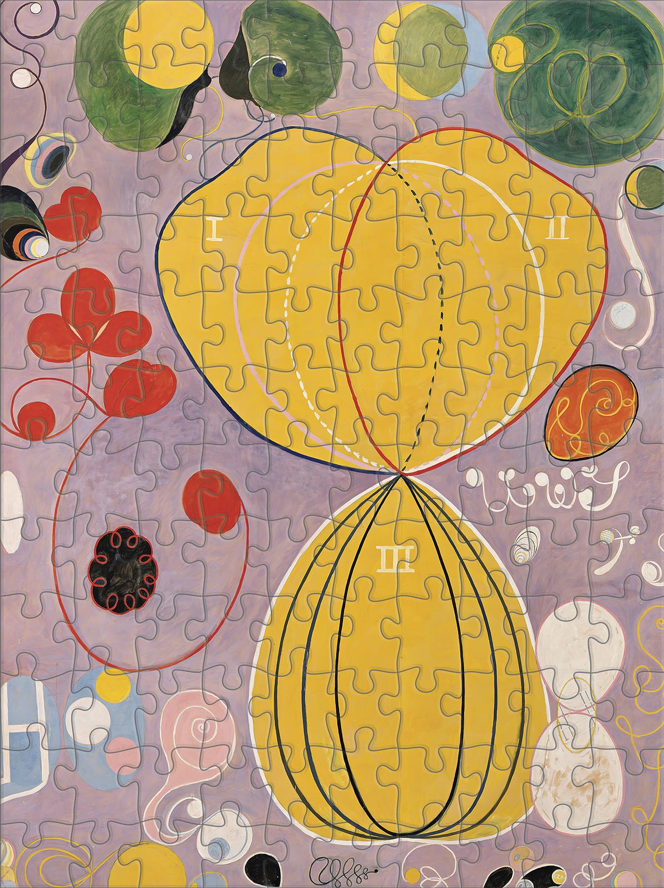 Hilma af Klint 120-Piece Double-Sided Jigsaw Puzzle Set