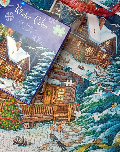 Winter Cabin 1000 Piece Jigsaw Puzzle