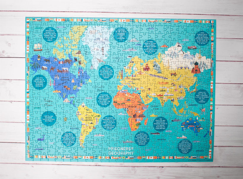 Prisoners of Geography World Map 500 Piece Jigsaw Puzzle | All Jigsaw ...