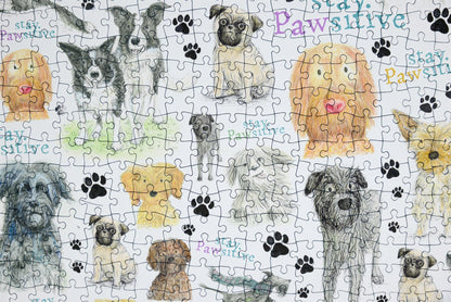 Stay Pawsitive 500 Piece Jigsaw Puzzle