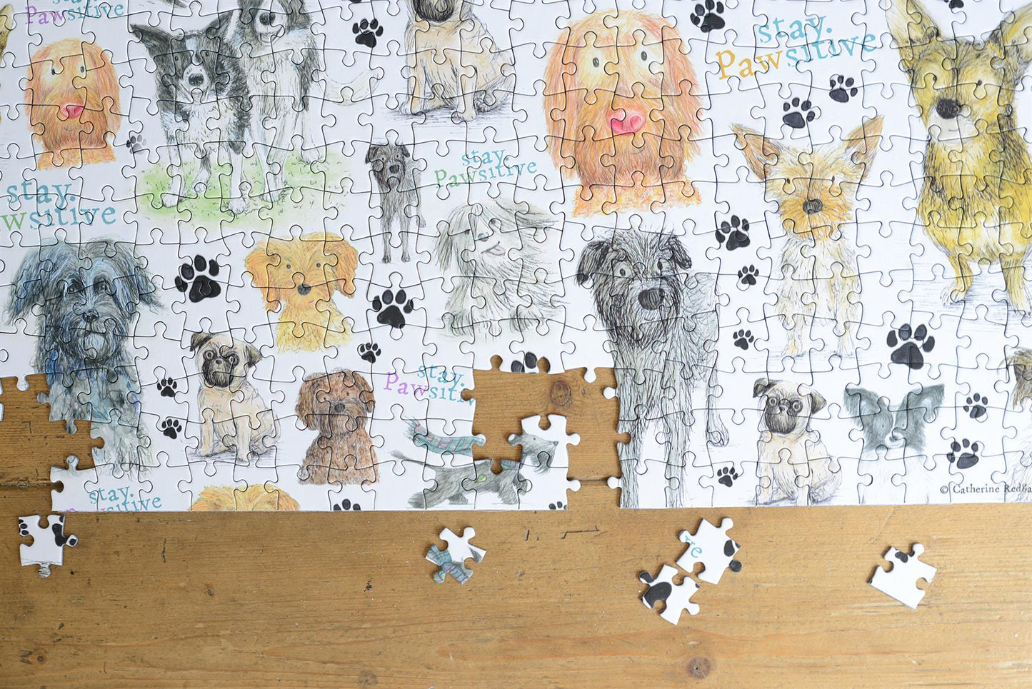 Stay Pawsitive 500 Piece Jigsaw Puzzle