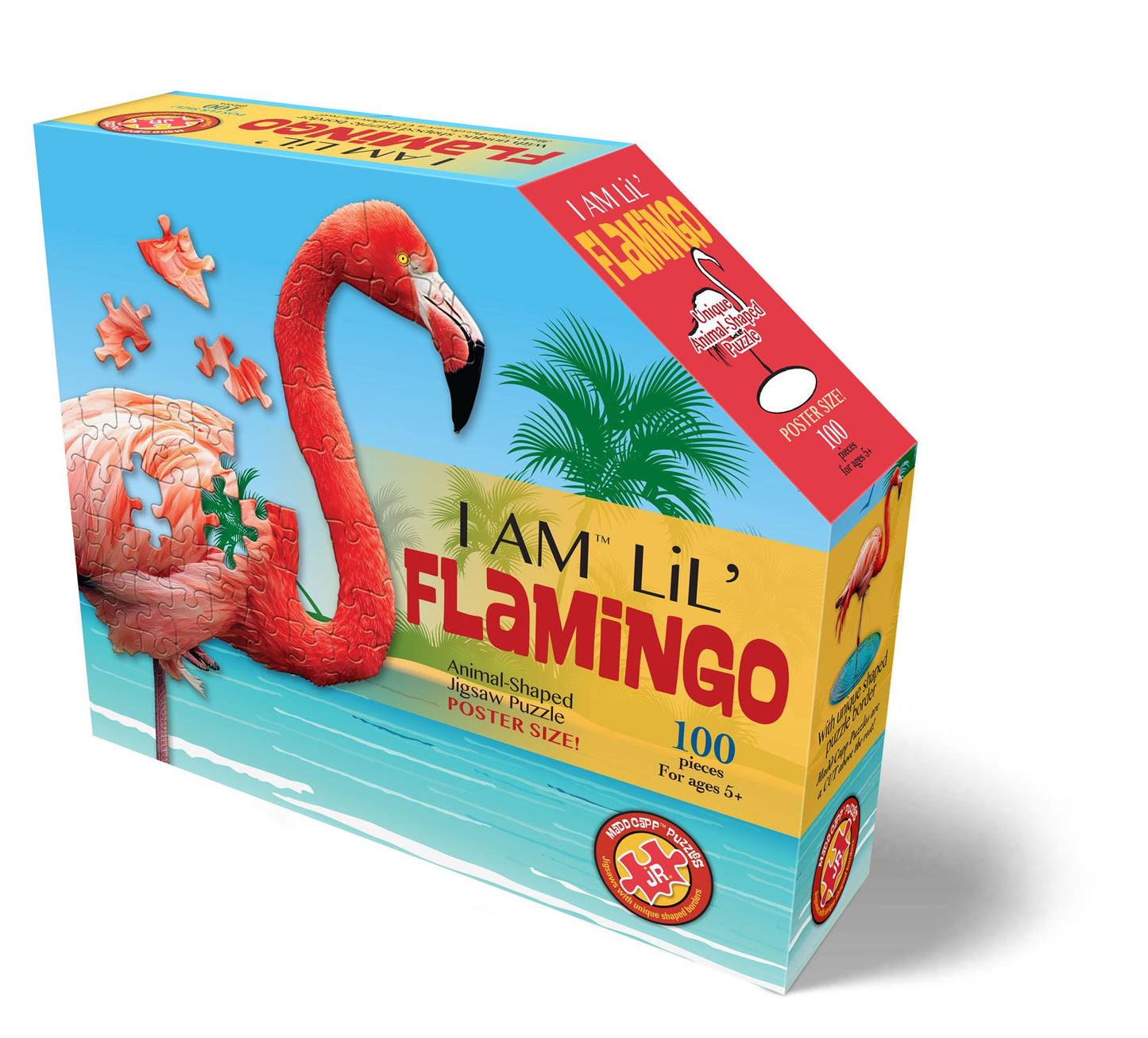 I am Flamingo 100 Piece Shaped Jigsaw Puzzle