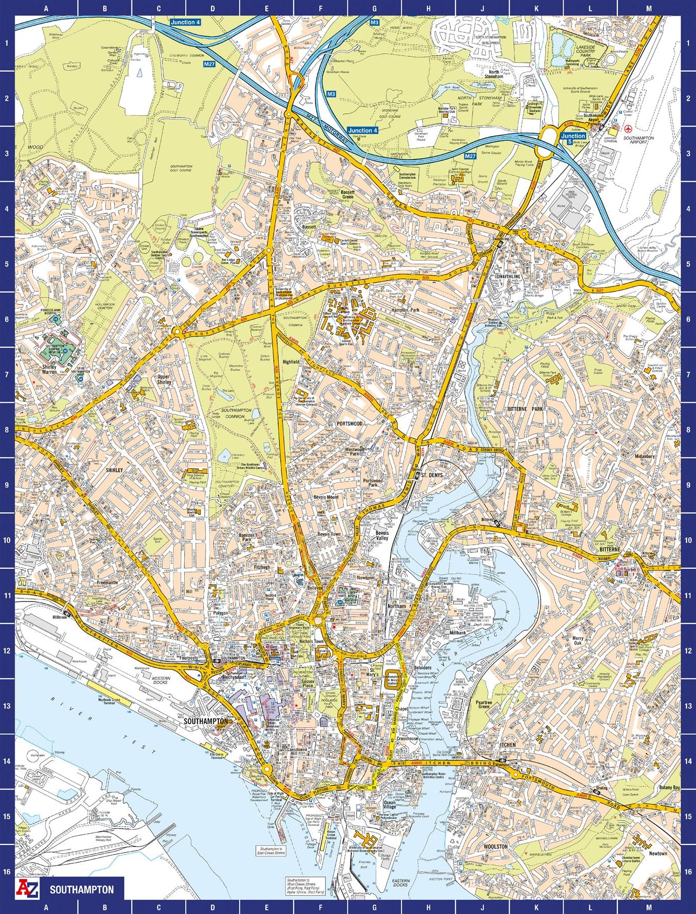 A to Z Map of  Southampton 1000 Piece Jigsaw