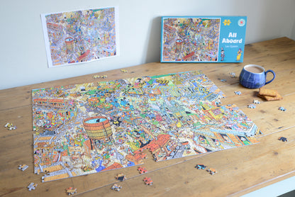 All Aboard - Len Epstein 1000 Piece Jigsaw Puzzle