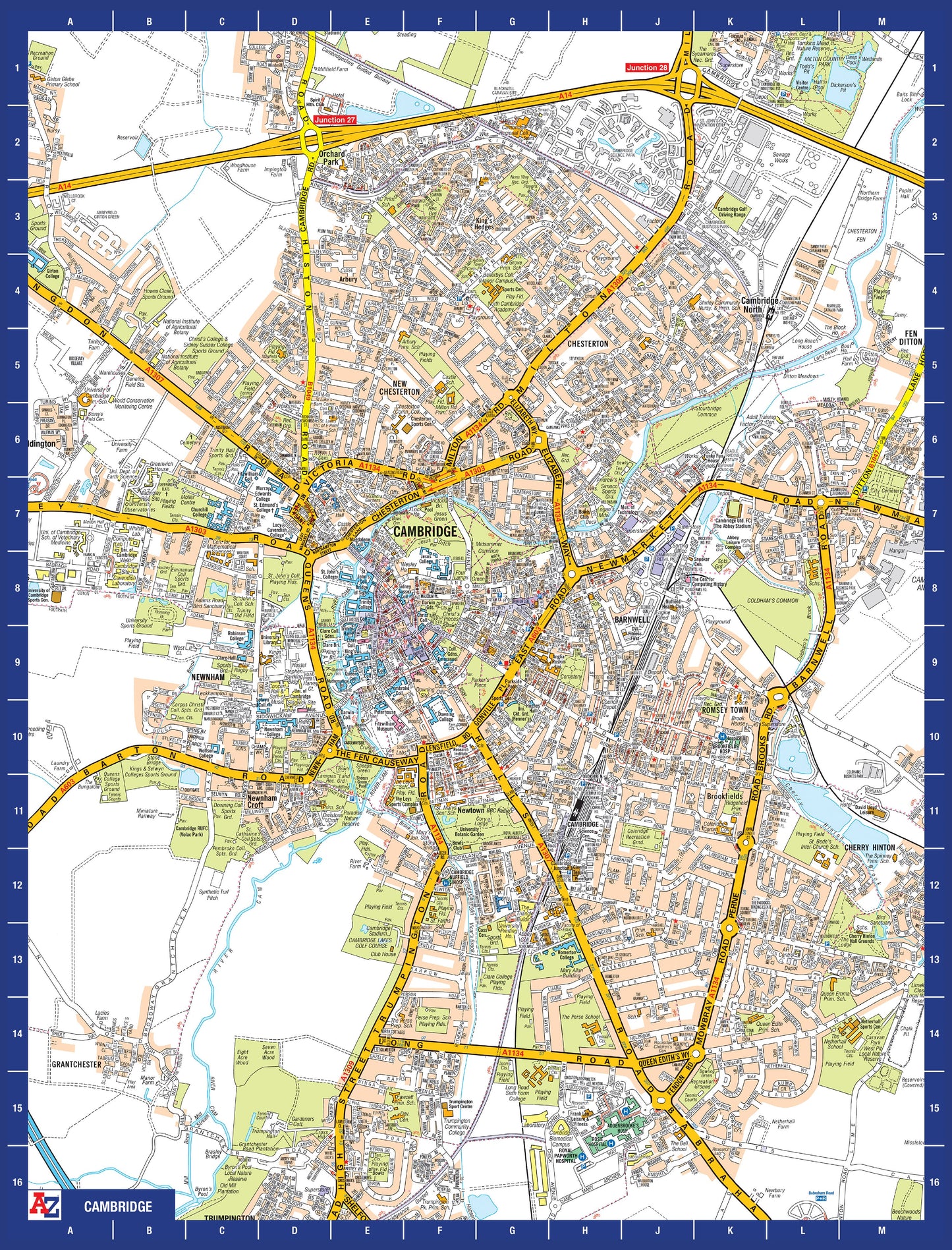 A to Z Map of  Cambridge 1000 Piece Jigsaw