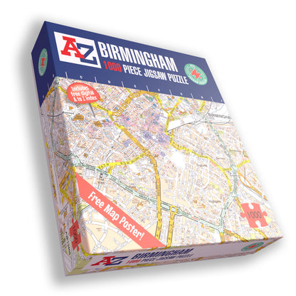 A to Z Map of  Birmingham 1000 Piece Jigsaw