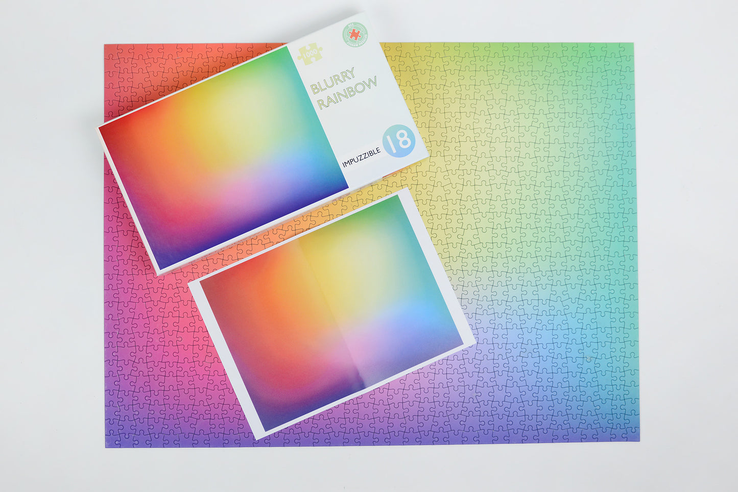 Blurry Rainbow  - Impuzzible No.18- 1000 Piece Jigsaw Puzzle