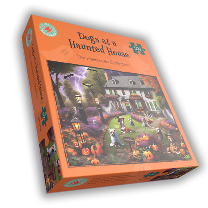 Dogs at a Haunted House 1000 or 500 Piece Jigsaw Puzzle