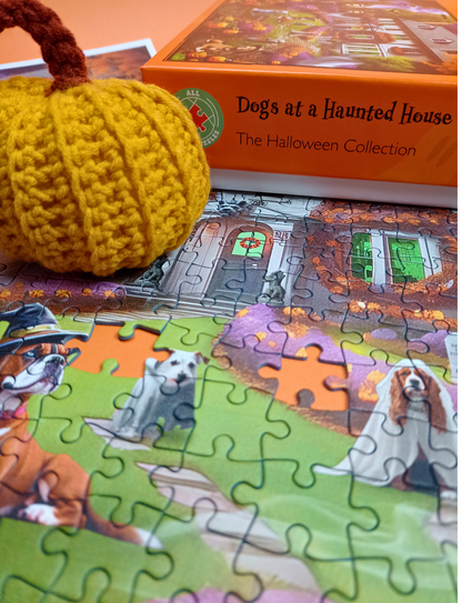 Dogs at a Haunted House 1000 or 500 Piece Jigsaw Puzzle