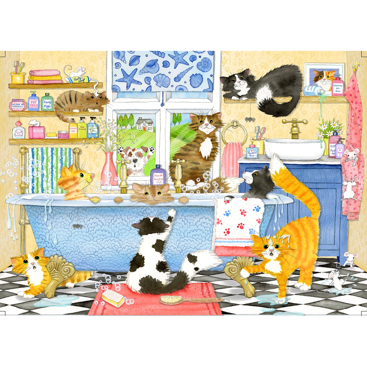 Catastrophe Cottage 4 x 500 Piece Jigsaw Puzzle