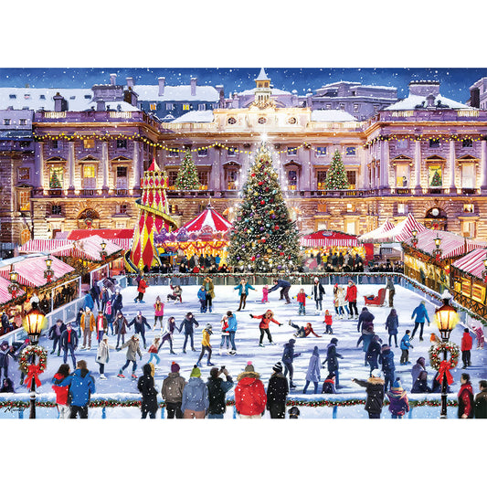 Skating at Somerset House 1000 Piece Jigsaw Puzzle