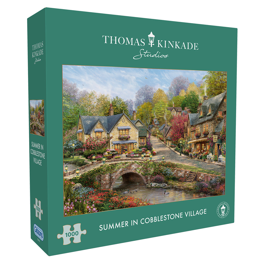 Thomas Kinkade: Summer in Cobblestone Village 1000 Piece Jigsaw Puzzle