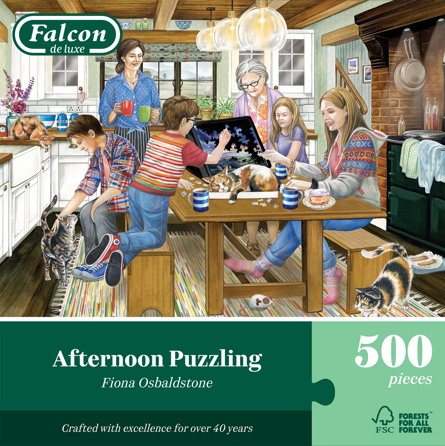 Afternoon Puzzling 500 Piece Jigsaw Puzzle