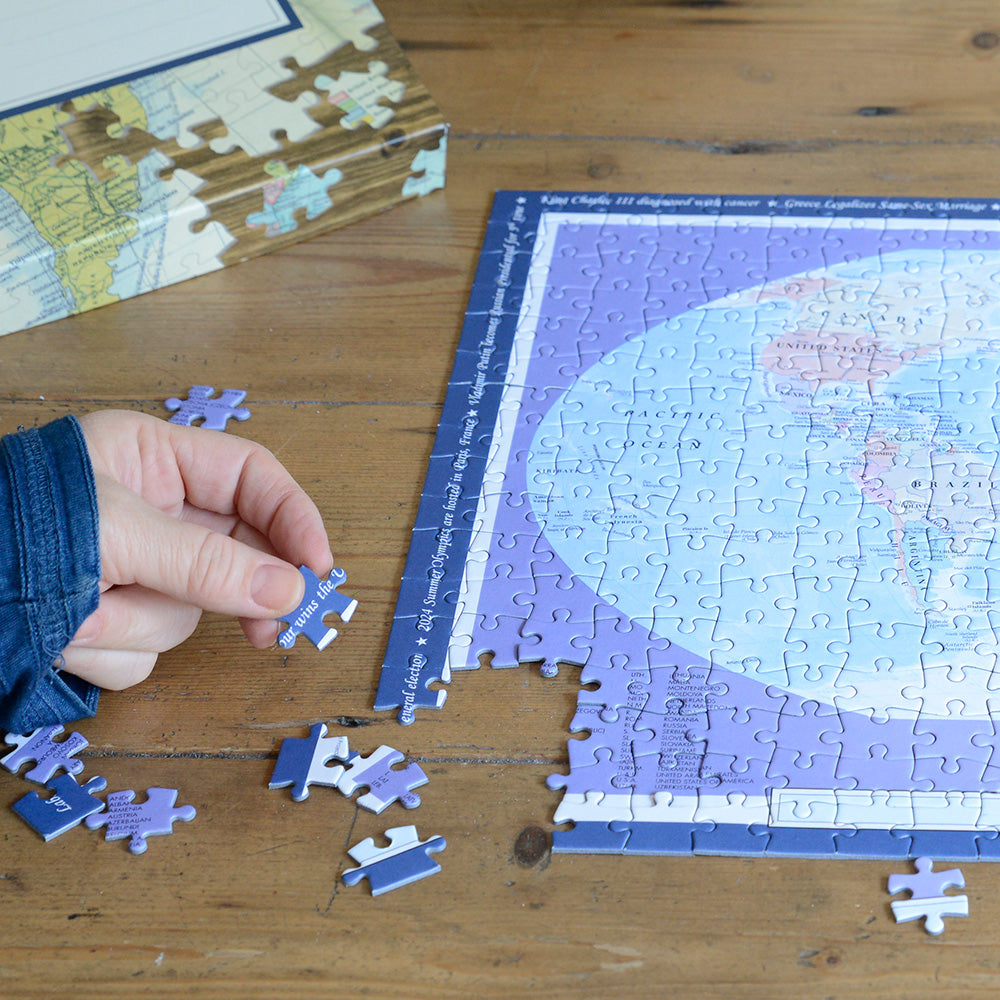 Personalised World Map 400 Piece Puzzle