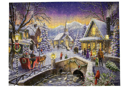 Christmas Village Glow 1000  Piece Jigsaw Puzzle