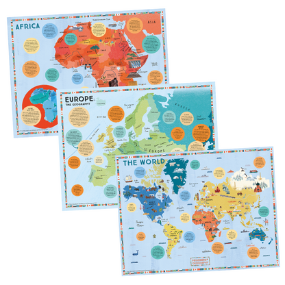 Prisoners of Geography 500 Piece Jigsaw Map Puzzle Bundle