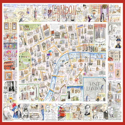 Map of London - Tim Bulmer 1000 Piece Jigsaw Puzzle