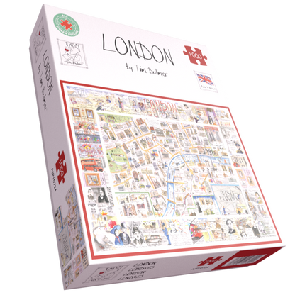 Map of London - Tim Bulmer 1000 Piece Jigsaw Puzzle