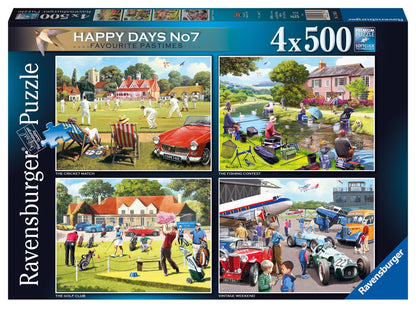 Happy Days No.7 Favourite Past times 4 x 500 Piece Jigsaw Puzzle