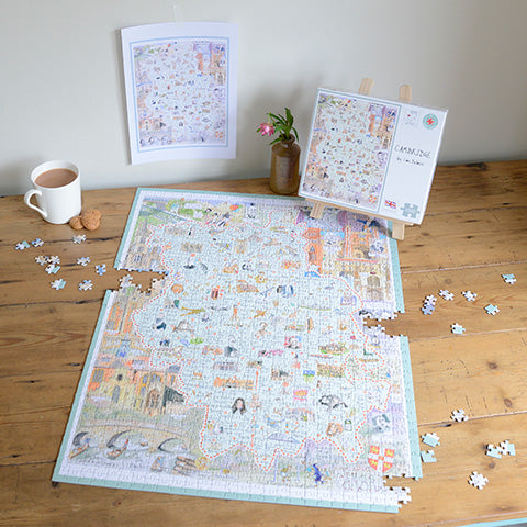 Tim Bulmer's Map of Cambridge 1000 Piece Jigsaw Puzzle