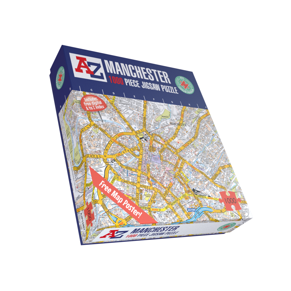 A to Z Map of Manchester 1000 Piece Jigsaw