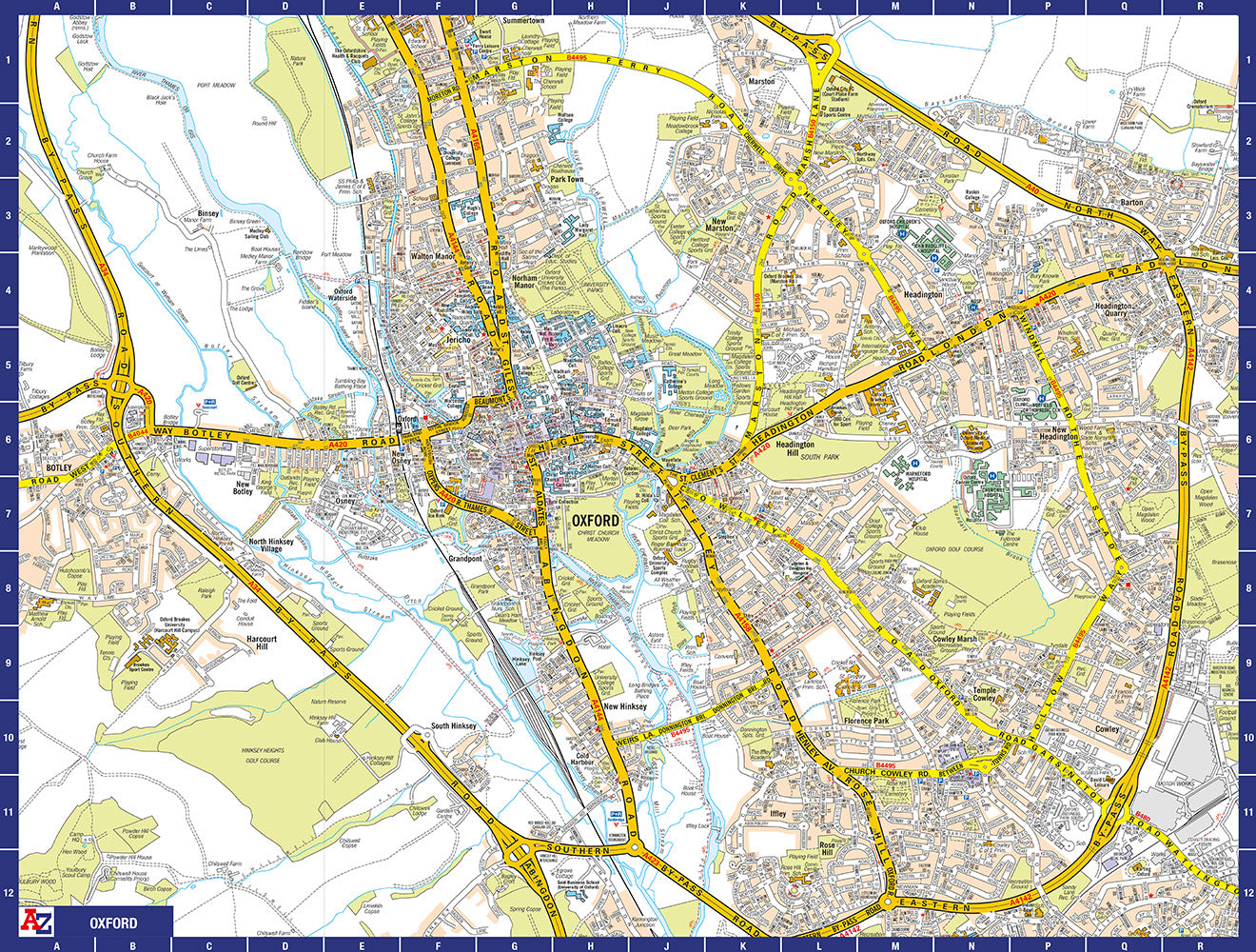 A to Z Map of  Oxford 1000 Piece Jigsaw