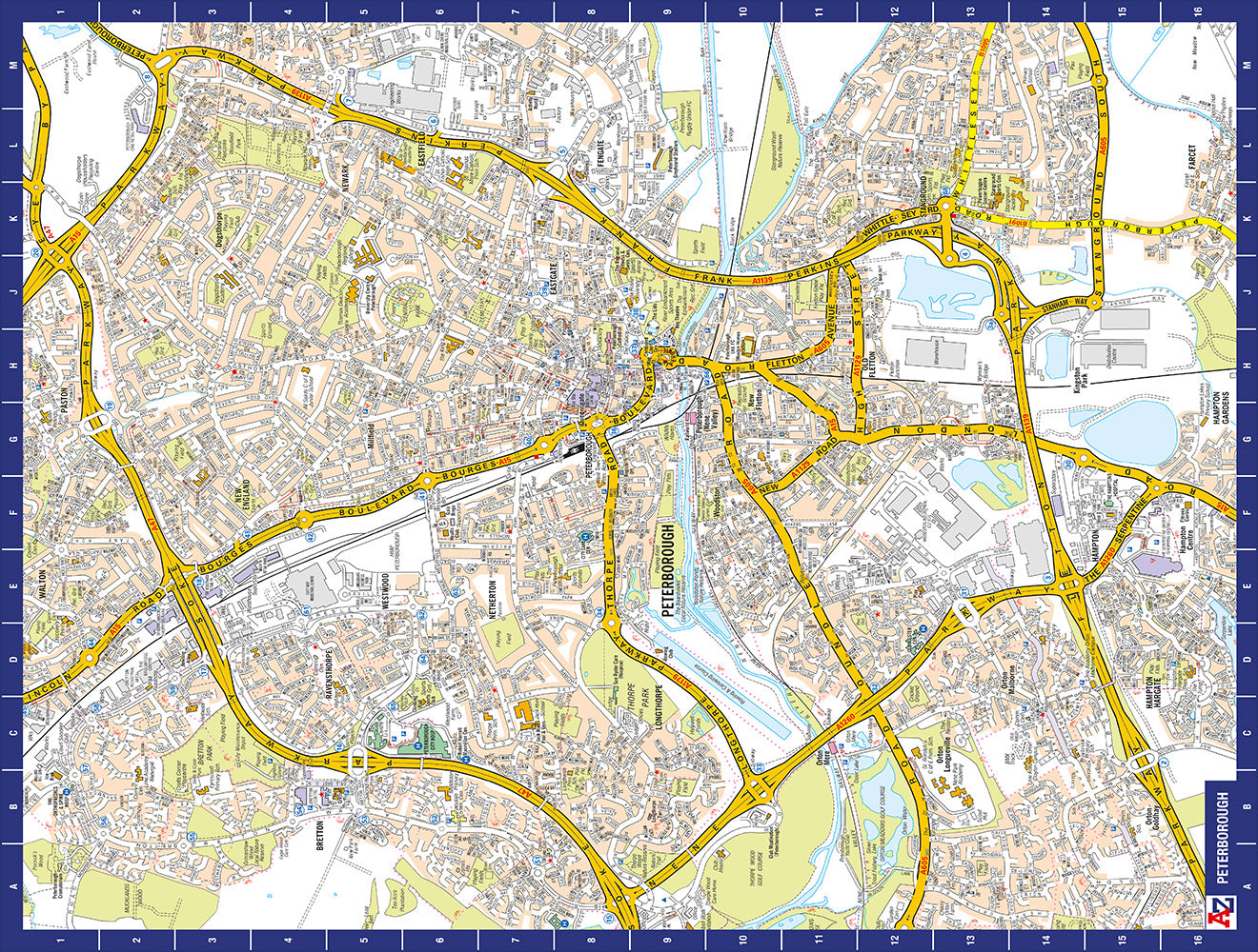 A to Z Map of  Peterborough 1000 Piece Jigsaw