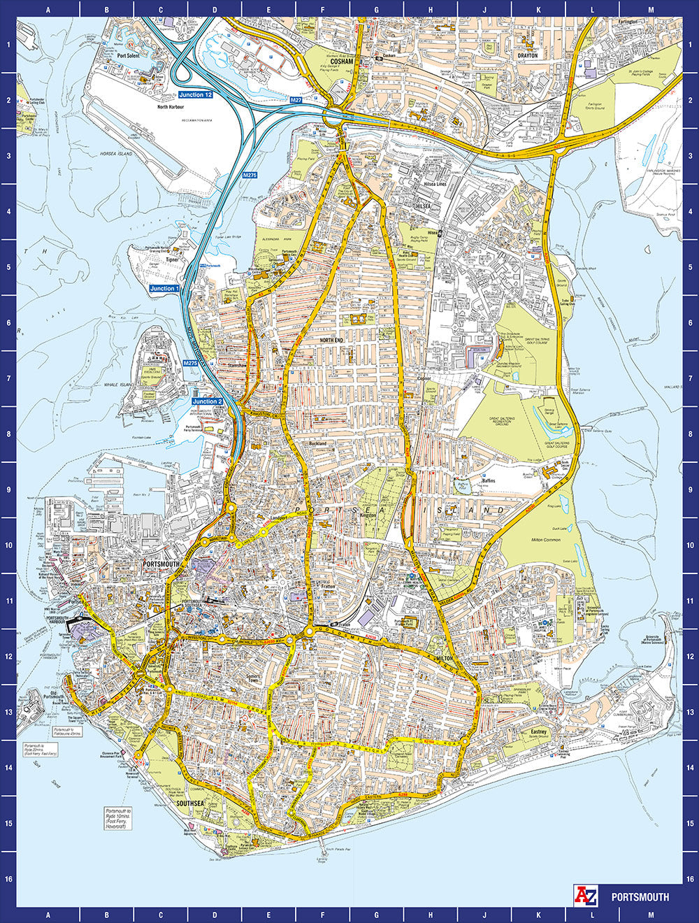 A to Z Map of  Portsmouth 1000 Piece Jigsaw