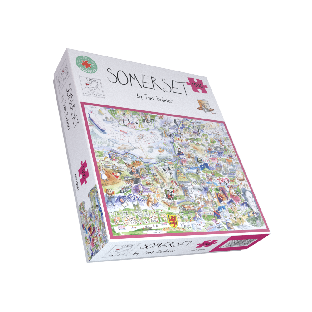 Map of Somerset - Tim Bulmer 1000 Piece Jigsaw Puzzle