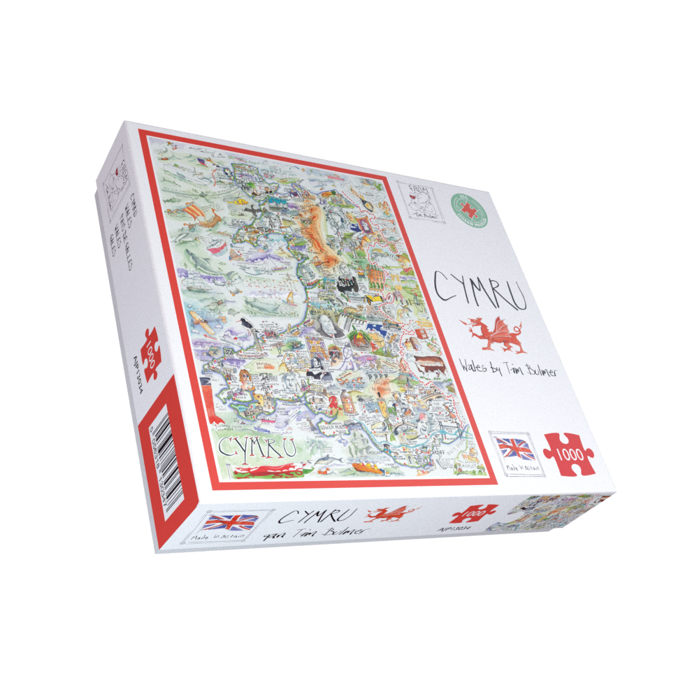 Tim Bulmer Map of Wales - 1000 Piece Jigsaw Puzzle