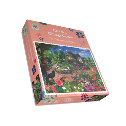 Cats in a Cottage Garden 1000 or 500 Piece Jigsaw Puzzles