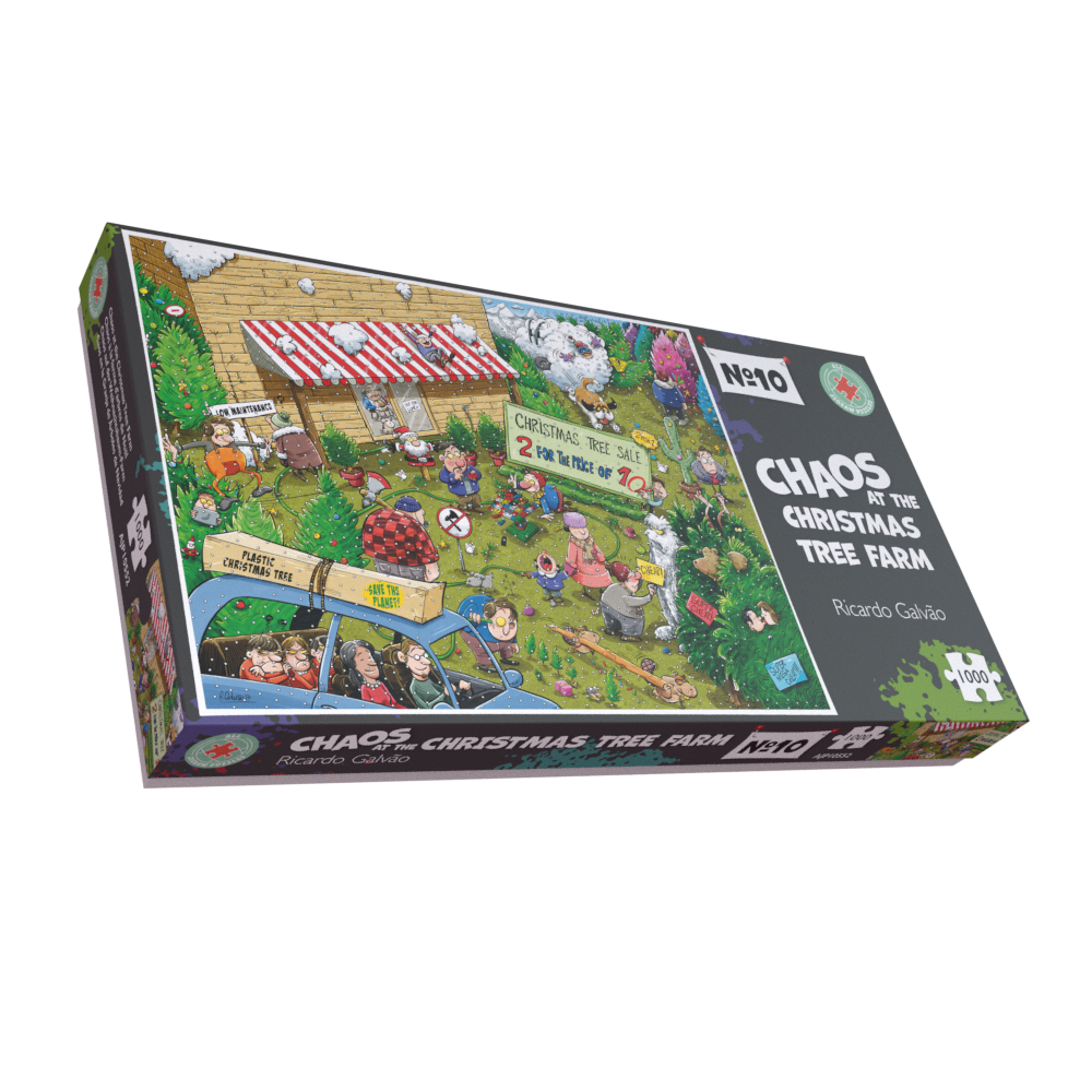 Chaos at Christmas Tree Farm - No. 10 1000 or 500 Piece Jigsaw Puzzle