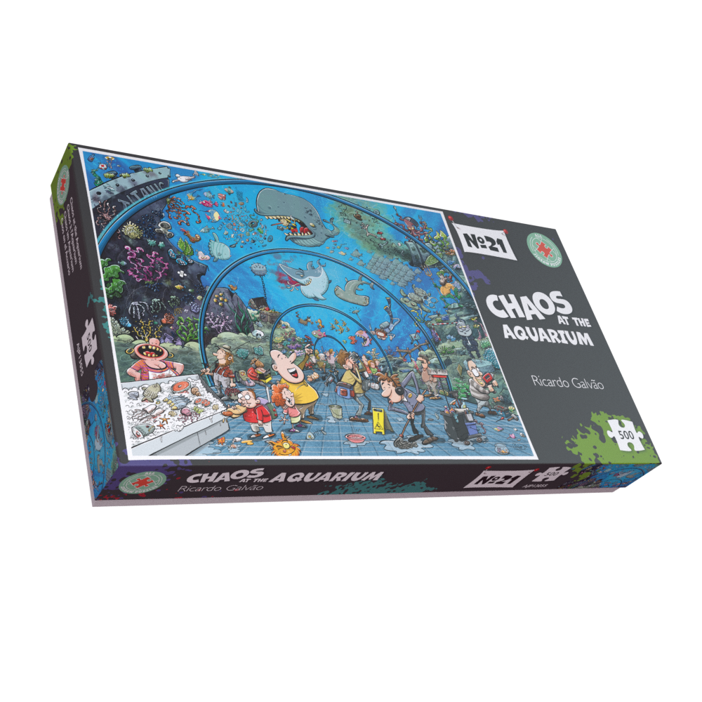 Chaos at the Aquarium 1000 or 500 Piece Jigsaw Puzzle - Chaos no. 21