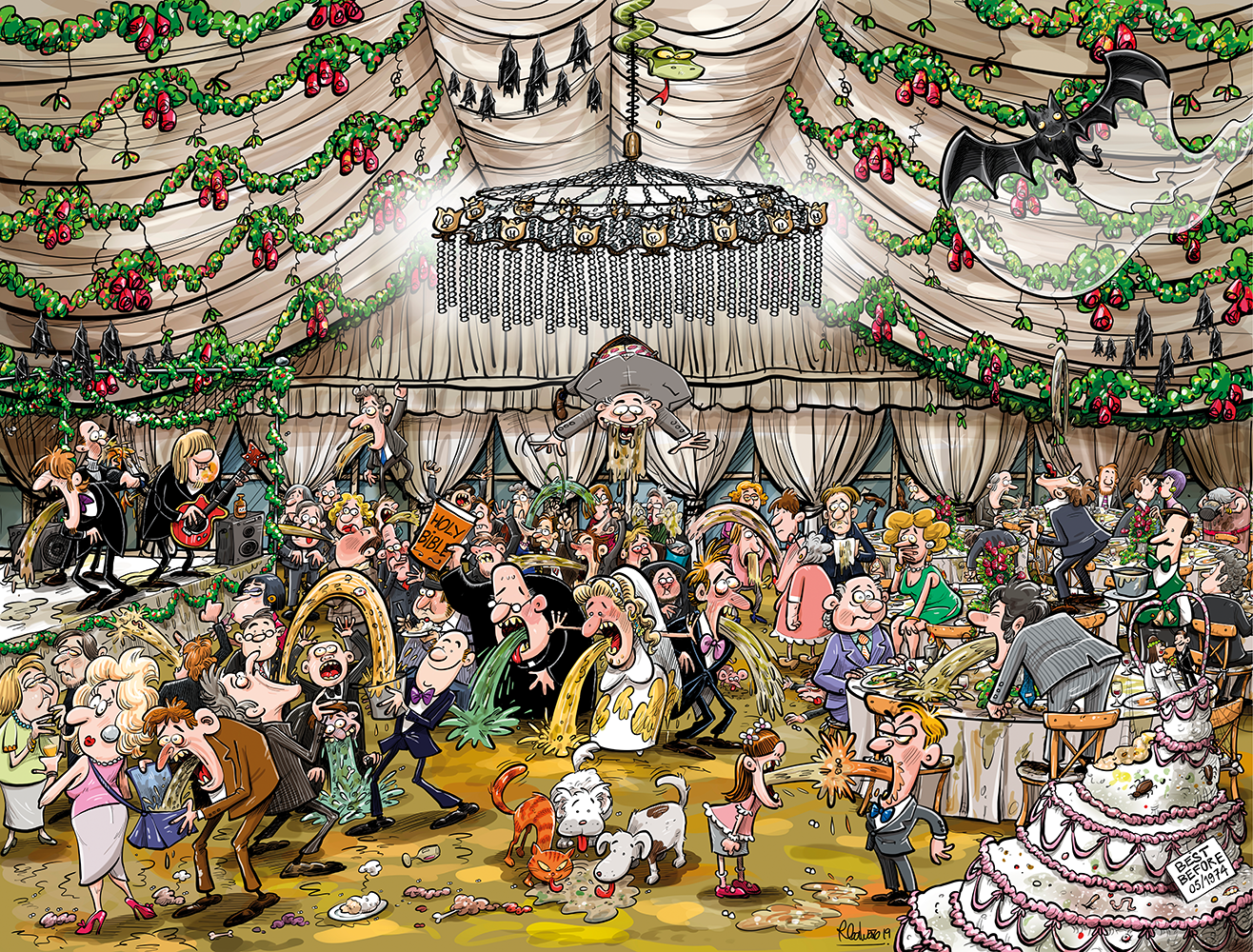 Chaos at the Wedding Reception - No.16 1000 or 500 Piece Jigsaw Puzzle