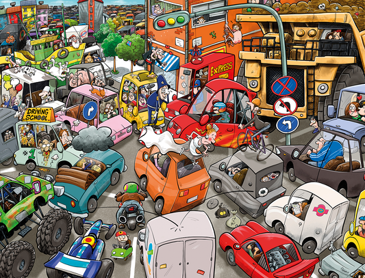 Chaos on the Road - No.13 1000 or 500 Piece Jigsaw Puzzle