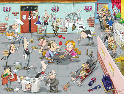 Chaos on Valentine's Day - No.5 1000 or 500 Piece Jigsaw Puzzle