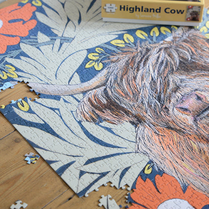 Highland Cow 1000 piece jigsaw puzzle