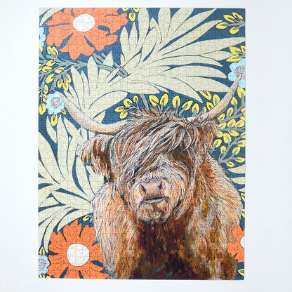 Highland Cow 1000 piece jigsaw puzzle