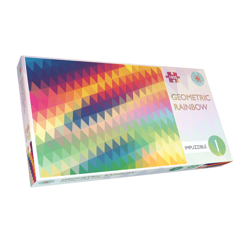 Geometric Rainbow - Impuzzible No.1 - 1000 Piece Jigsaw Puzzle